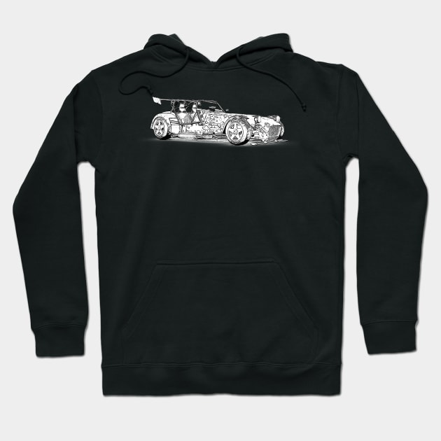 Caterham R500 Custom Wireframe Hoodie by Auto-Prints